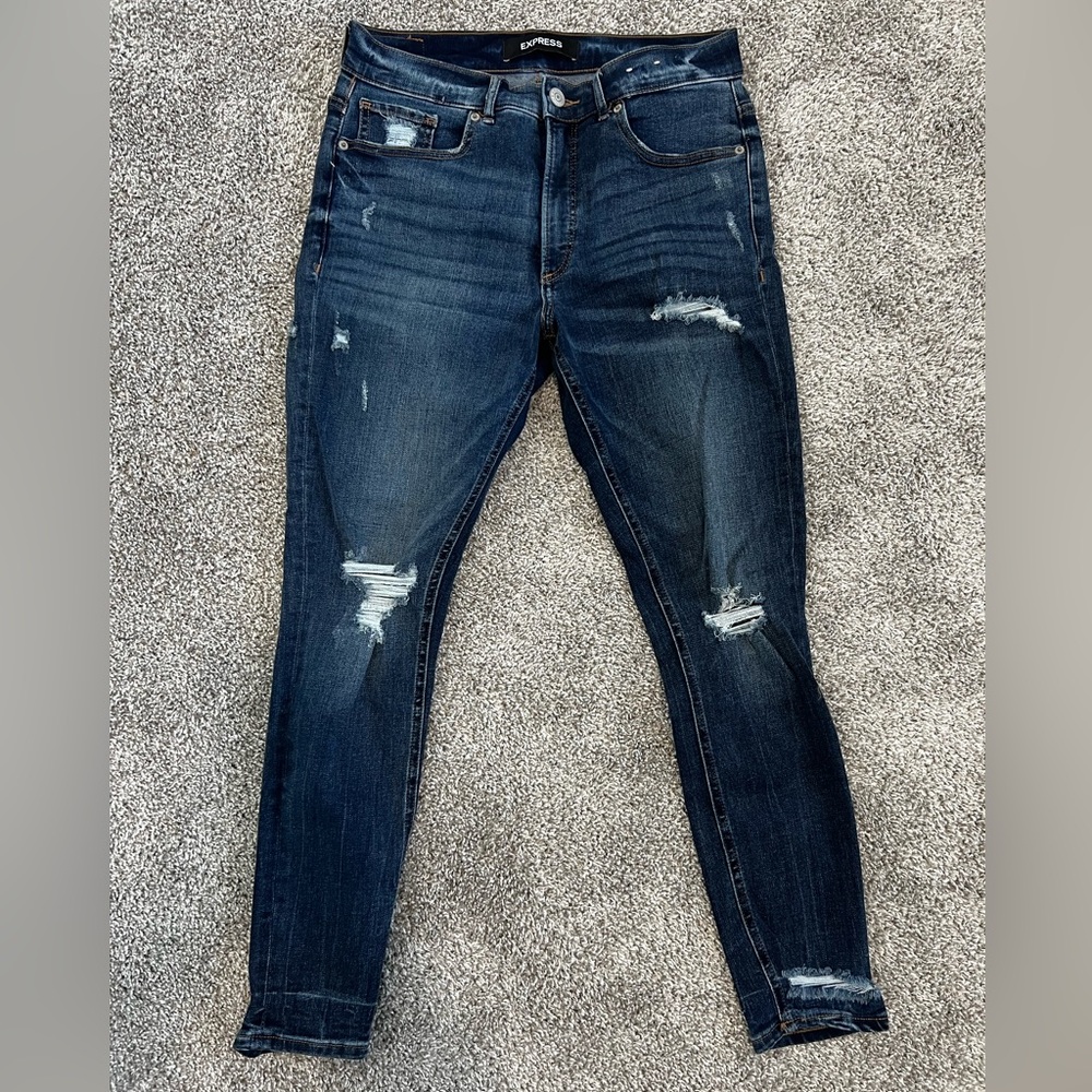 Express ankle legging jeans. High rise